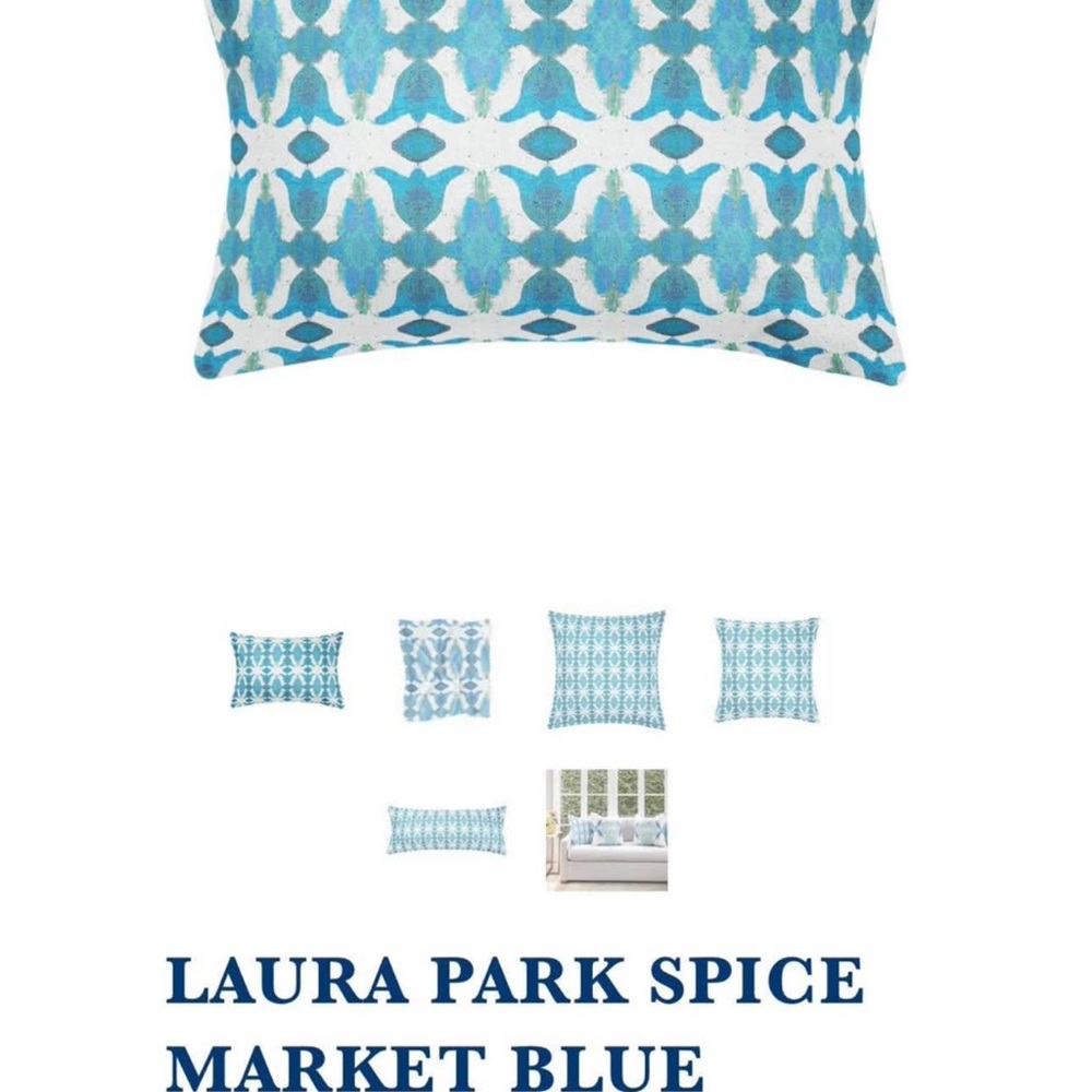 Spice Market Blue Pillow